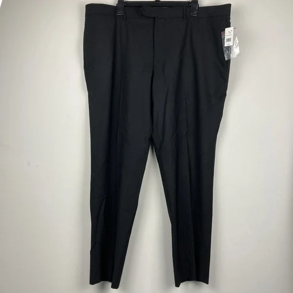 Brooks Brothers Mens Classic fit Dress Pants 42W 30L Black Solid Stretch Wool - Picture 5 of 8